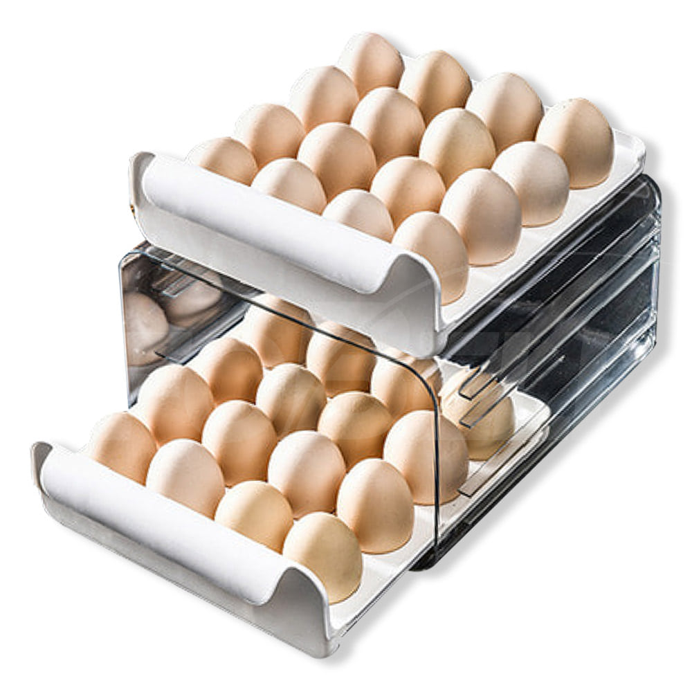 [바나나빌딩] 슬라이딩 2단 에그박스 계란 달걀 보관함