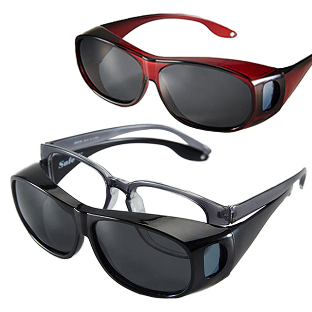 세이프유 안경위에 쓰는 편광 선글라스 2세트