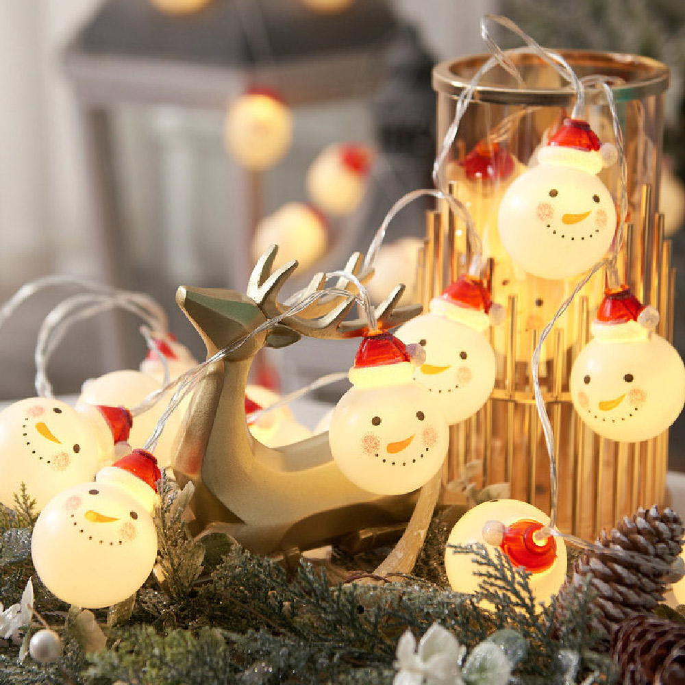 [산타조명] 산타 눈사람 메리크리스마스 가랜드 LED 조명세트